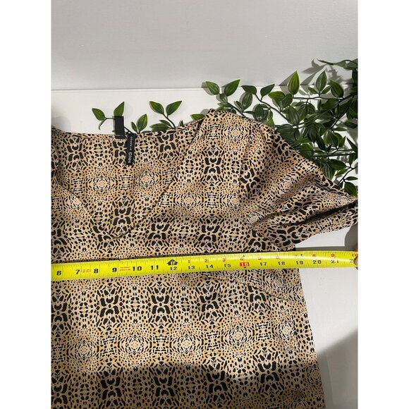 Mango Womens Leopard Print V-Neck Dress With 3/4 Sleeves Size M - Picture 8 of 9
